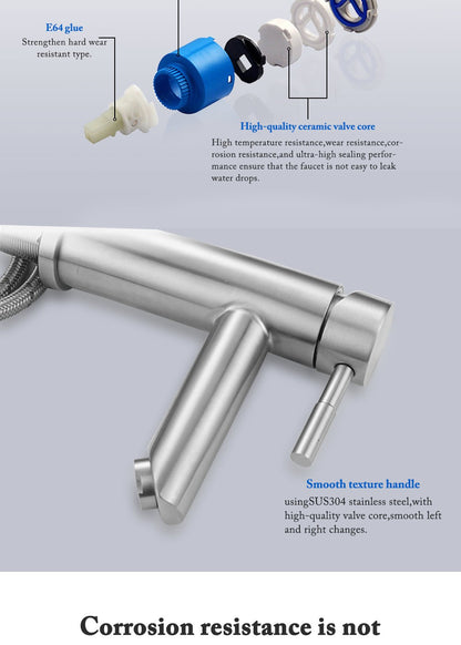 Bathroom Faucets Hot and Cold Mixer Faucets Vanity Bathroom Kitchen Deck Mounted Bathroom Sink Faucets?hose not include?