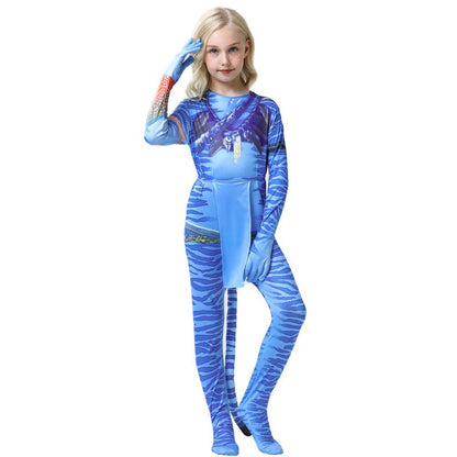 2026 Halloween Cosplay Avatar Costume Fire and Ashes Avatar3 Cosplay Hero One Piece Tight Fitting Clothing Na'vii Jumpsuit