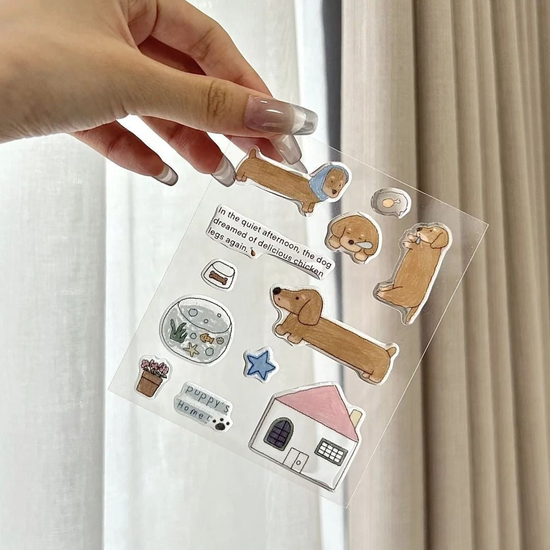 Korean INS-style Jelly Stickers Cute 3D Relief Decal Decorative Kawaii Stickers Mobile Phone Case DIY PC Waterproof Decals