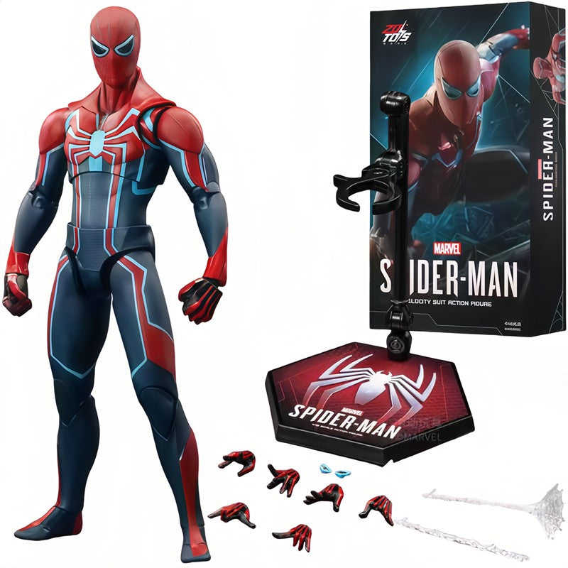 Genuine Marvel Legends Homem-Aranha Ps4 Peter Parker Dourado Preto Vermelho Action Figure Modelo Brinquedos Decoração de Mesa Presentes de Aniversário para Crianças