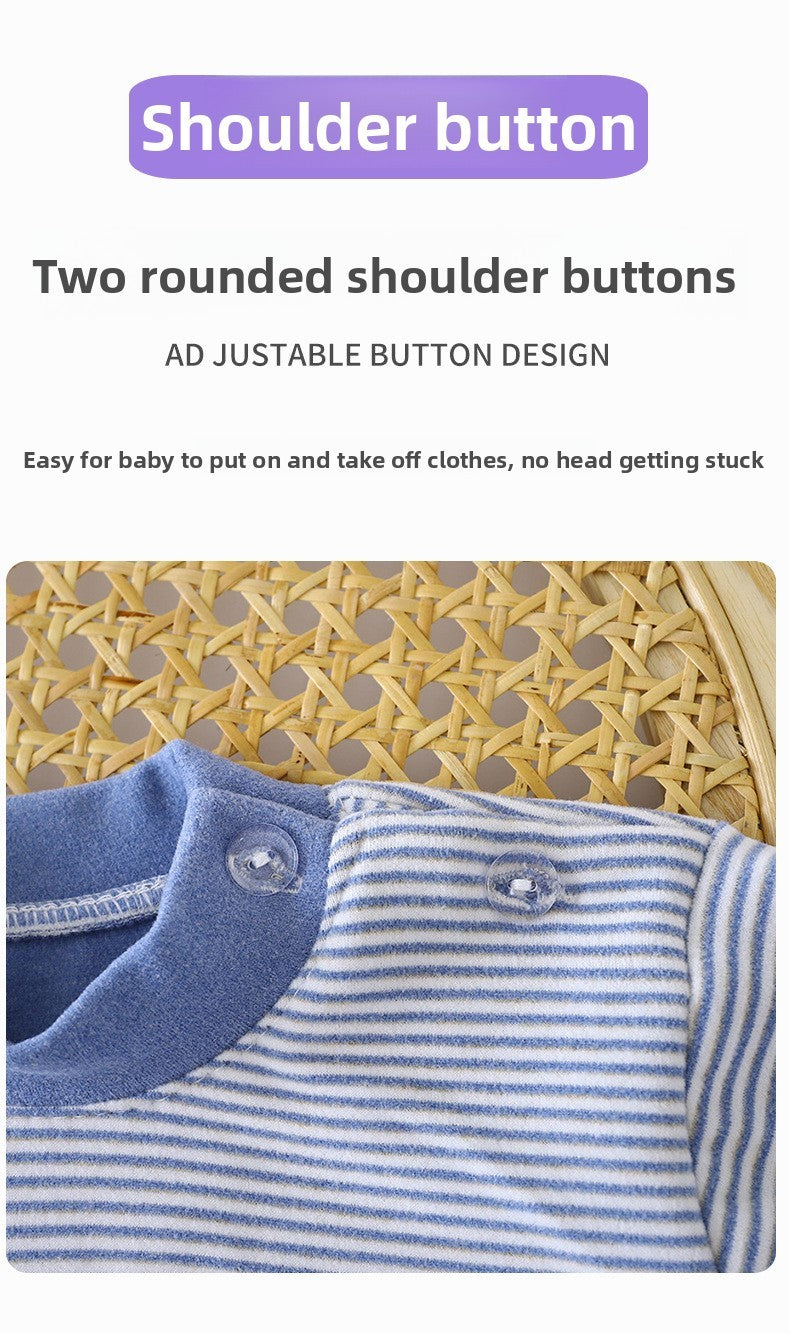 Retro Kids Thermal Underwear Set Wool Silk Dralon Winter Warm Pajamas Boys Girls Homewear Outfit