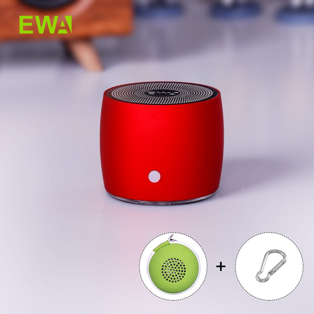 Caixa de som Bluetooth EWA A103 Mini com grave alemão para ambiente externo/interno, acampamento/bicicleta/viagem, caixa de metal, som alto