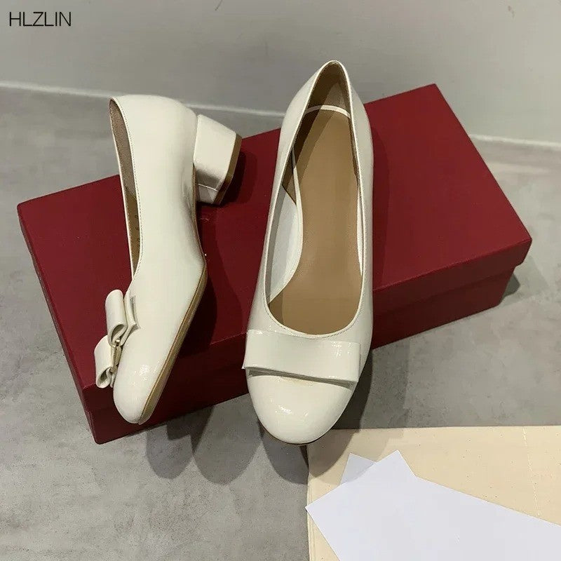2025 FANGXITING New Arrival Spring Handmade Genuine Leather Round-Toe Woman Loafers Mary Janes Zapatos De MujerBallet Dance Shoe
