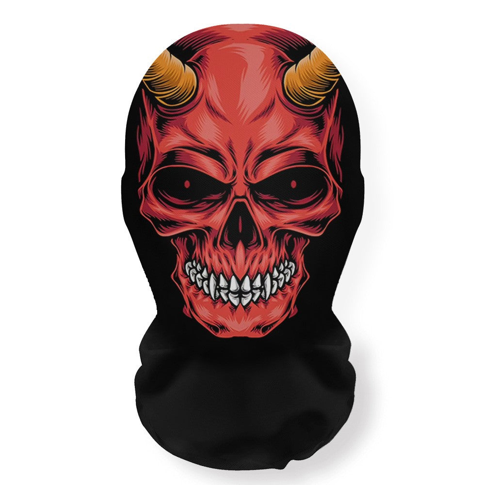 Halloween Terror Masks 3D Printing Skull Pattern Elastic Mesh Face Mask Funny Party Cosplay Props Balaclava Breathable Headcover