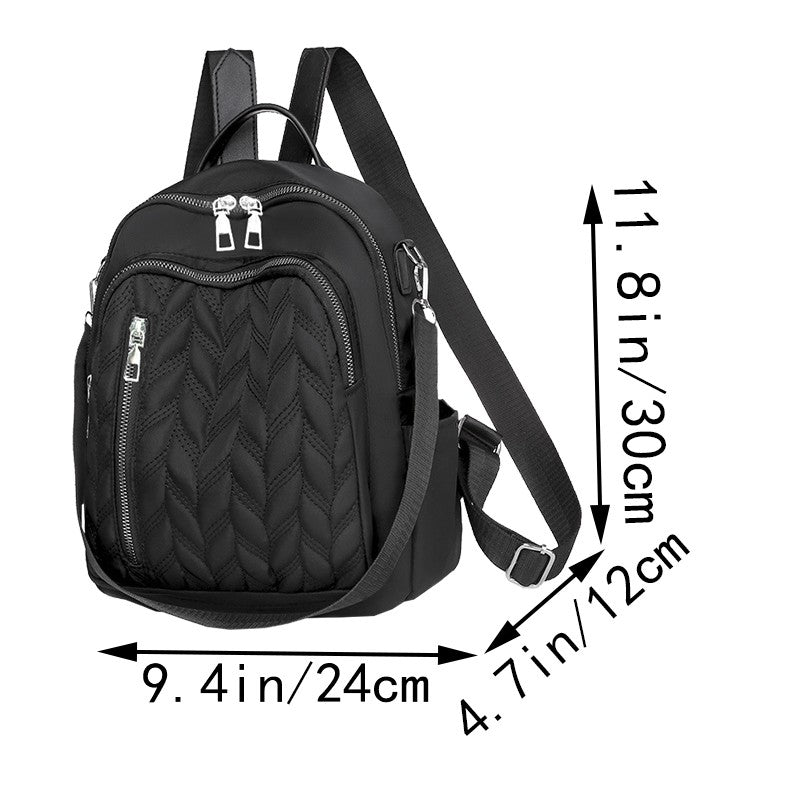 Bolsa quadrada unissex para homens e mulheres mochila pequena de viagem design de vários bolsos mochila escolar simples para estudantes