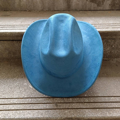 Suede Cowboy Hat Double Concave Top Classic Vintage Mens Womens Western Cowboy Hat ?????????? ?????