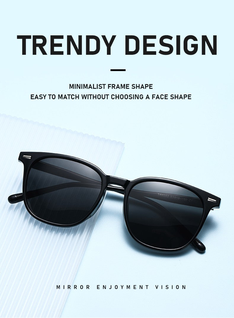 2025 New Ultra Light Square Black Face Enhancing Sunglasses With Trendy Natural Color And Uv Resistant  Sunglasses 3069