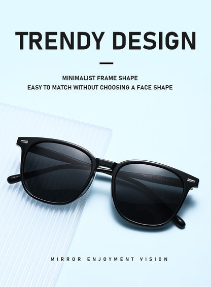 2025 New Ultra Light Square Black Face Enhancing Sunglasses With Trendy Natural Color And Uv Resistant  Sunglasses 3069