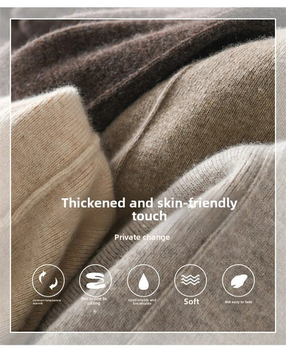 High Waist Wide Leg Pants Mid-Seam Knitted Trousers Drawstring Waist Belted Floor-Length Pure Color Versatile Autumn Winter Casu