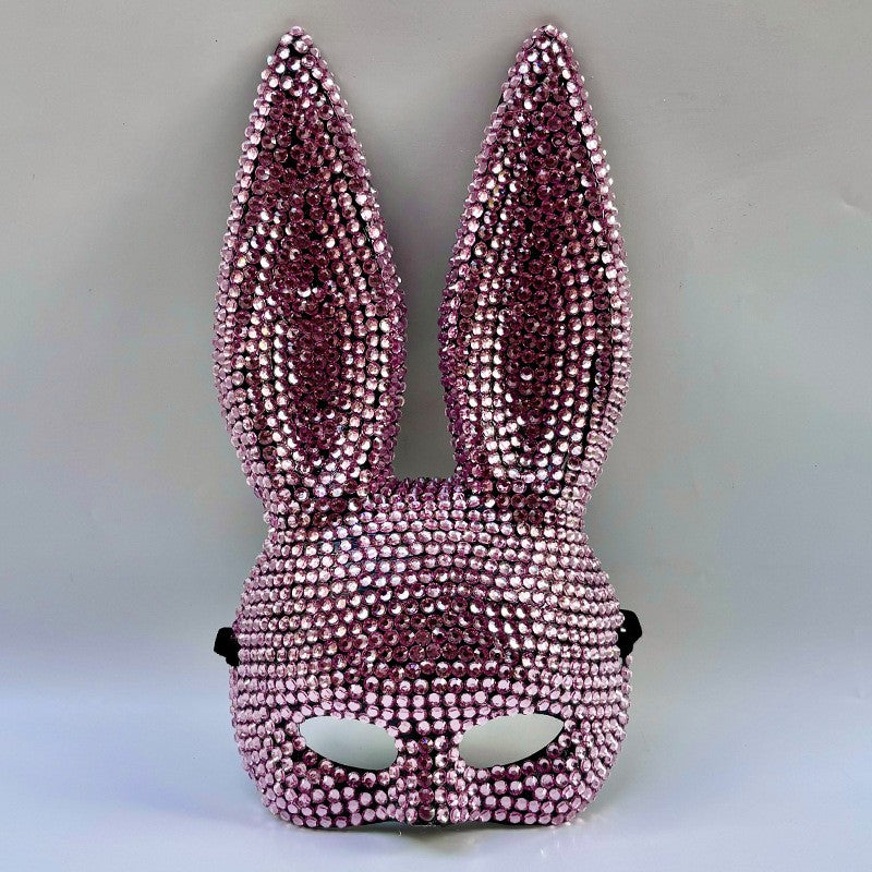 Halloween Sequin Rabbit Mask Party Masquerade Drama Performance Animal Costume Shooting Props Cosplay Comic Con Props