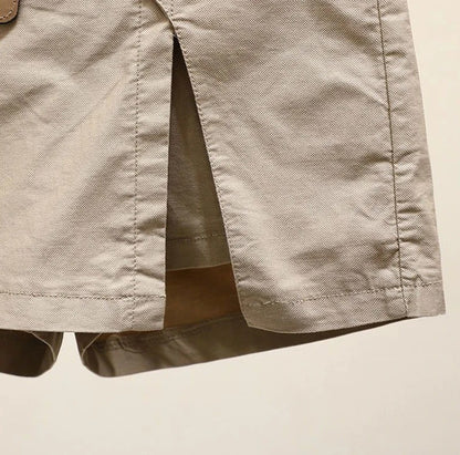 Chic Shorts Women Belt Korean Solid Buttons Side Slit A-line Streetwear Fashion Skirts Chic Harajuku Summer Loose Pants