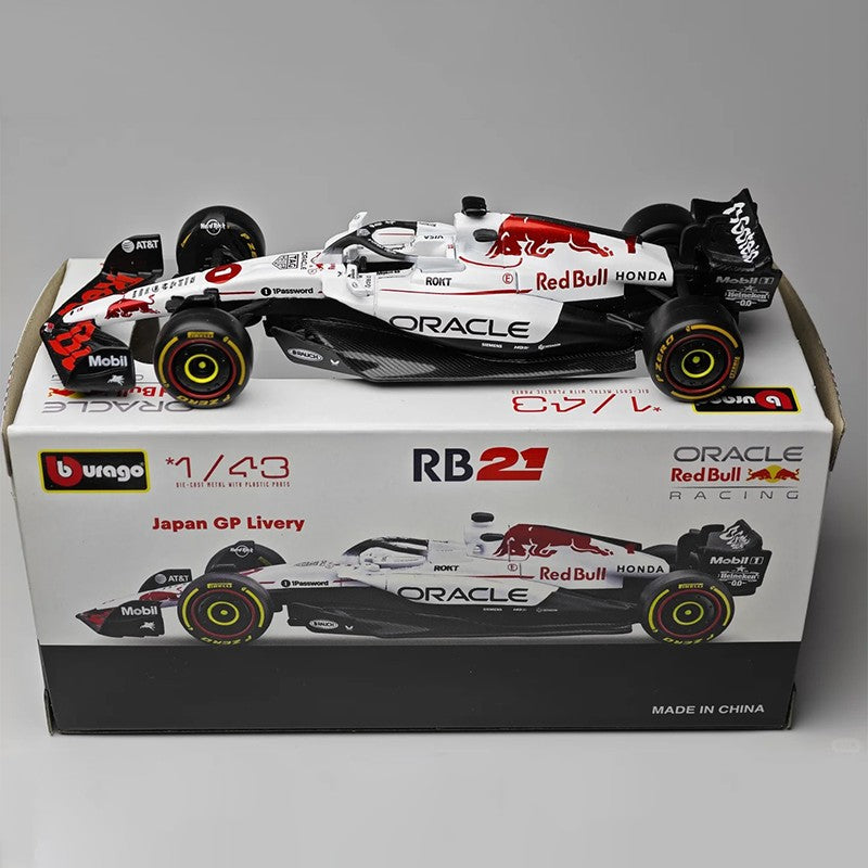 Novo Em Estoque Bburago 1:43 2025 F1 Japão Red Bull Rb21 Modelos Miniatura de Liga Ferrari Sf25 #44 Rb21 Verstappen Mcl39 W16? Carro de Brinquedo
