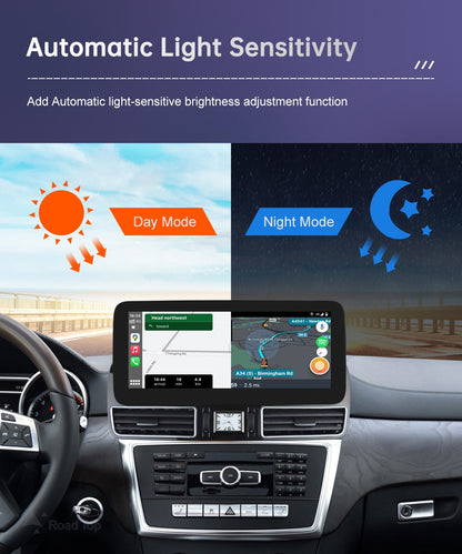 Rádio automotivo com tela touch screen Linux para Mercedes Benz ML W166 ML350 GL X166 2012-2015 GPS com Carplay Android Auto Airplay Mirroring