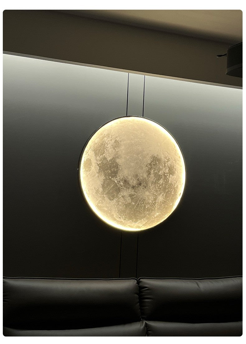 Moon Wall Lamp Living Room Background Wall Ceiling Lamp Art Bedroom Ceiling Lamp Imitating the Moon Surface Decorative Lamp