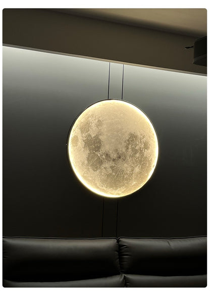 Moon Wall Lamp Living Room Background Wall Ceiling Lamp Art Bedroom Ceiling Lamp Imitating the Moon Surface Decorative Lamp