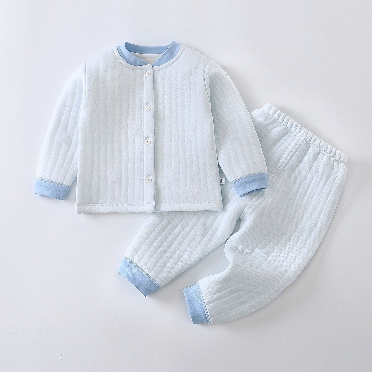 Baby Thermal Pajama Set 3-Layer Cotton Warm Winter Sleepwear Thickened Comfortable Unisex Kids Underwear Boys Girls