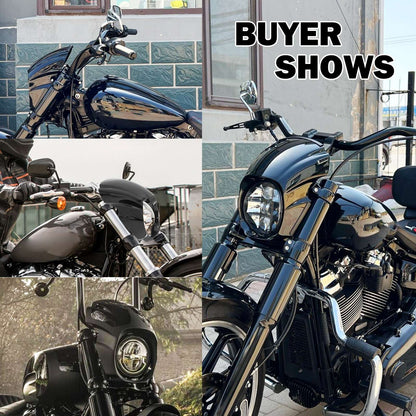 Capa Carenagem Farol Dianteiro Brilho Preto/Preto Fosco Para Harley Softail Breakout FXBRS FXBR Modelos 2018-2022 2023