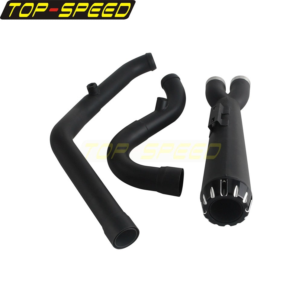 For Harley CVO Street Glide FLHXSE 2017-2025 CVO Road Glide ST FLTRXSTSE 2024-2025 2-Into-1 Exhaust Motorcycle Touring Mufflers