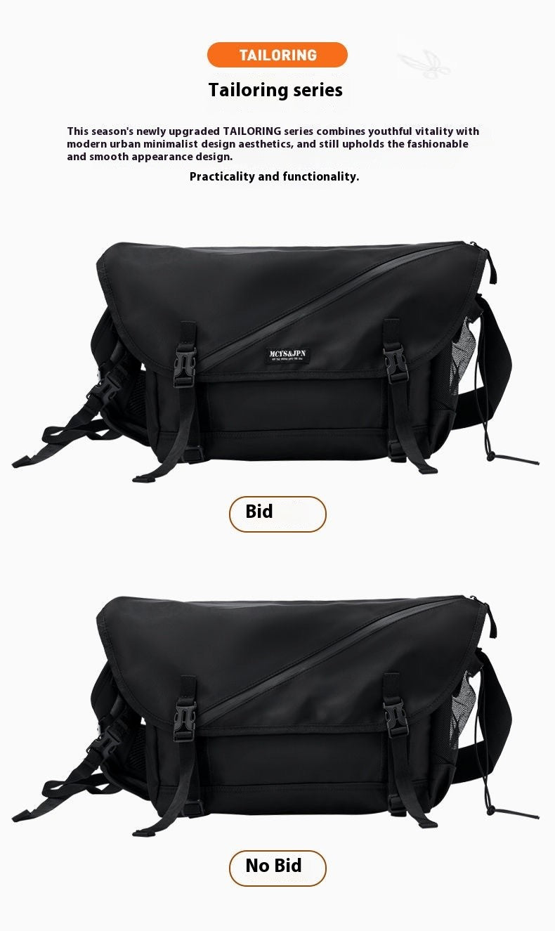 Causal Nylon Shoulder Man Bag Japanese Teenager School Laptop Sling Men's Bag Streetwear Travel Cross Bag Messenger Bags for Men