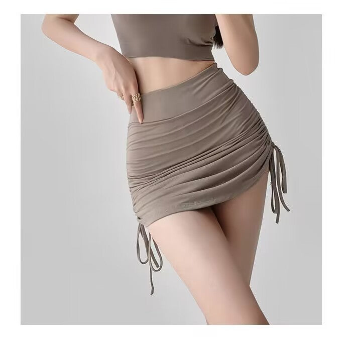 Sexy Bandage Summer Skirts Women Black High Waist Elastic Mini Skirt With shorts Hot Club A Line Slim Bodycon Skirts for Women
