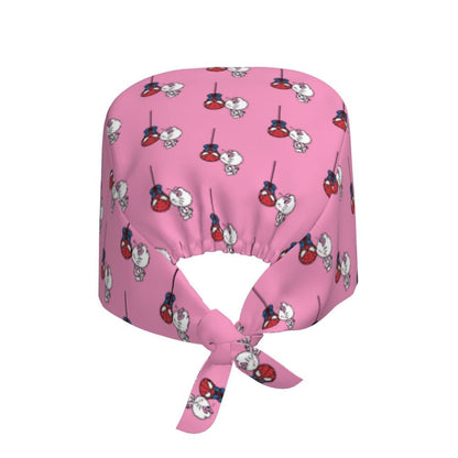 Custom Hello Kitty Medical Staff Scrubs Hat Women Men Cartoon Chara For Chef Hat Scrub Caps
