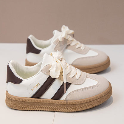 Children's Board Shoes Boys Sneakers 3-18 Years Old Khaki Boys Girls Single Shoes Four Seasons Non-slip Kids De Training Shoes