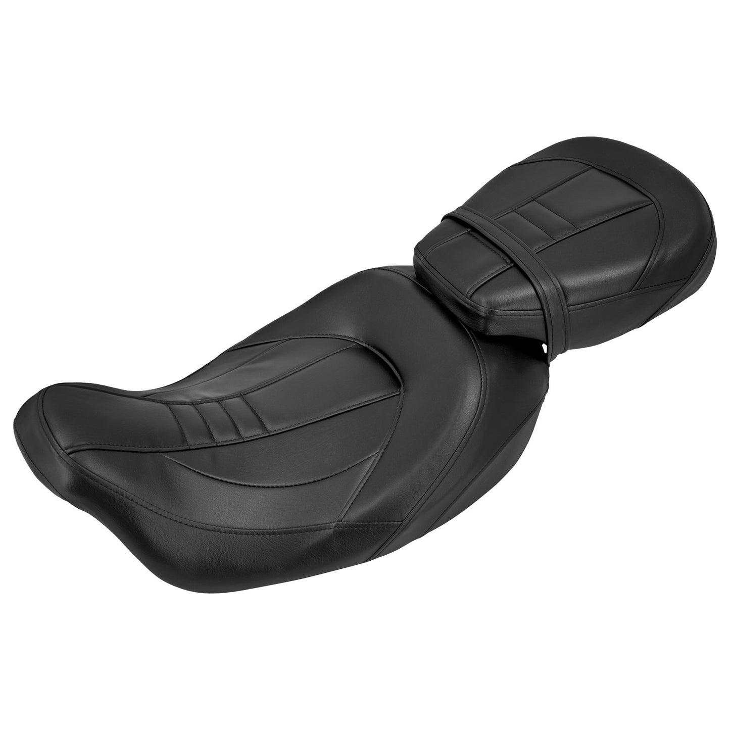 Motorcycle Two Up Seat Black Front Rear Driver Passenger Seat For Harley Touring Road King Street Electra Road Glide 2009-2024