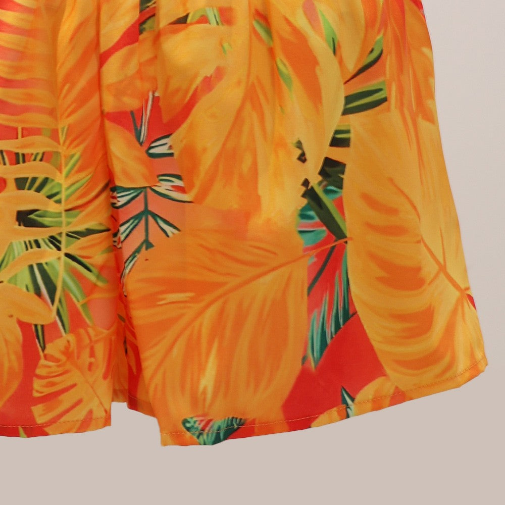 Shorts Summer Beach Style Floral Graphic Print High Waist Casual Mini Shorts For Women