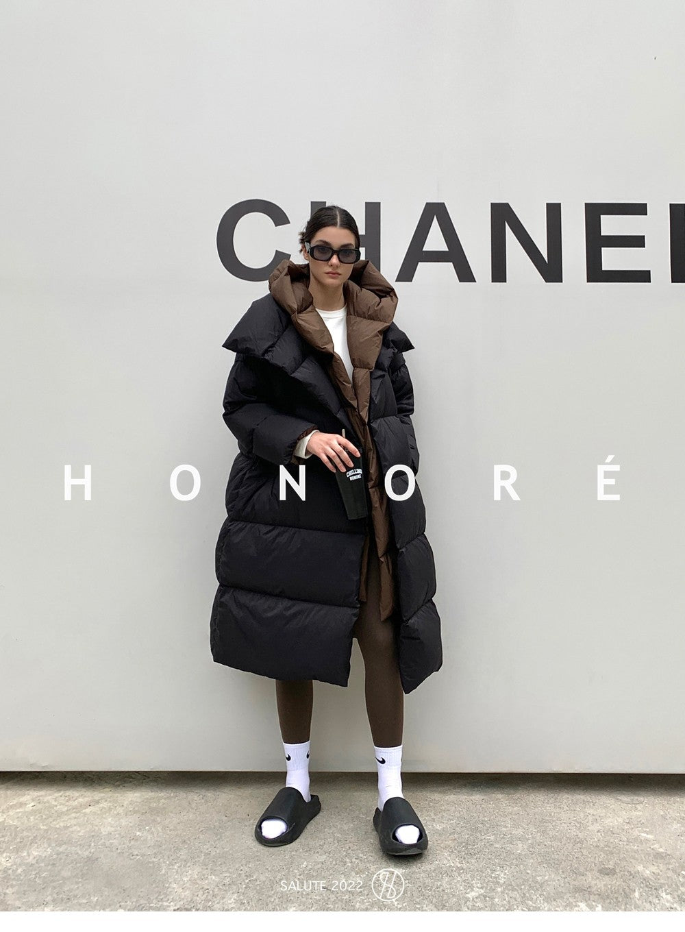 Janveny Fluffy White Duck Down Jacket Women Winter Thickness Warm Long Puffer Coat Hooded Female Fashion Fake Two-piece Parkas