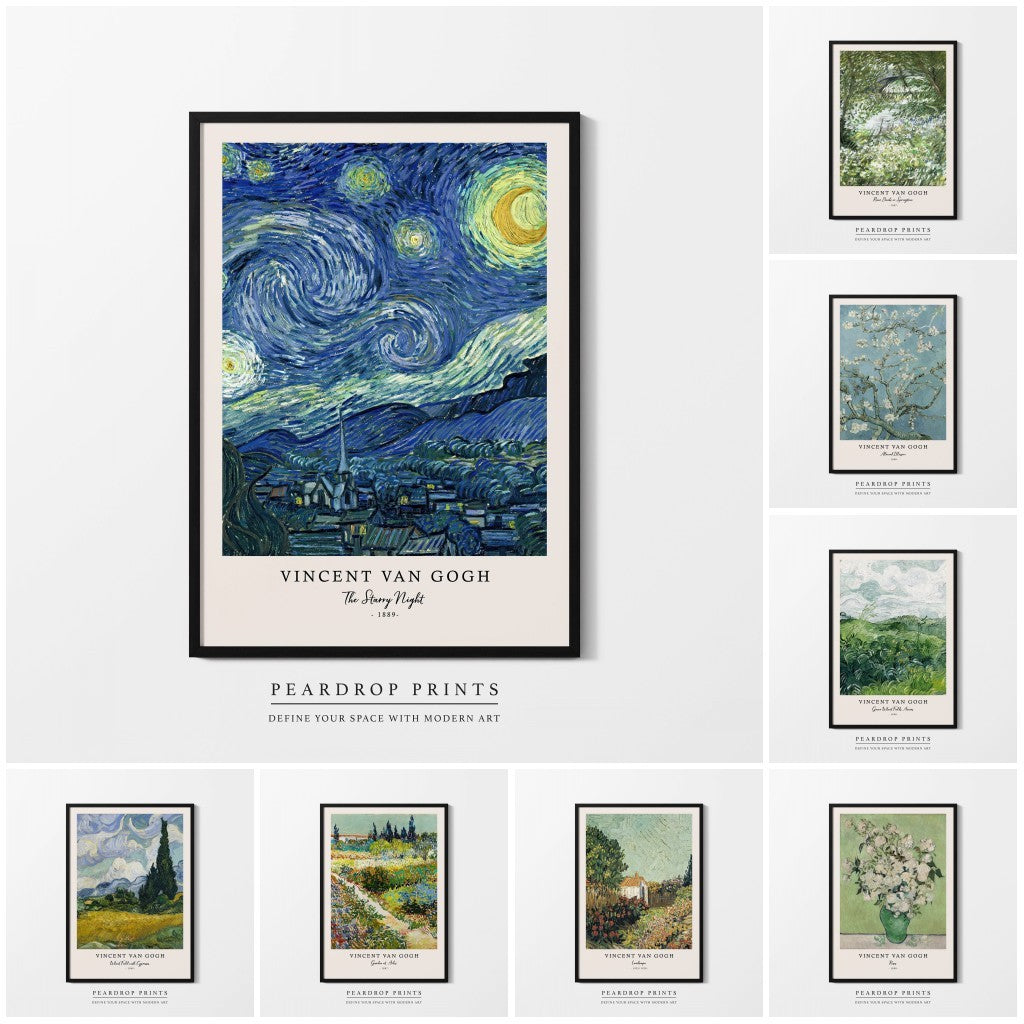 Vincent Van Gogh Writings Prints and Posters Great Work The Starry Night Canvas Painting Decorations for Living Room Wall Art