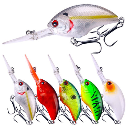 HENGJIA 13G 9CM Iscas de Pesca Rock Crank Bait Crankbait Minnow Baixo Anzóis Triplos Isca Dura Wobbler Língua Longa e Grande