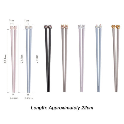 22cm 3D Bonitos Desenhos Animados Animais Hashi Para Crianças Hashi Chinês Comida Sushi Varas Casa Cozinha Louça Jantar Ferramenta de Cozinha