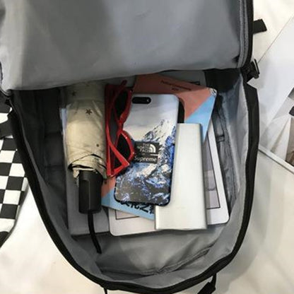 Mochilas Simples Grande Capacidade Bolsa de Viagem Sólida Harajuku Mochila Escolar Estudantil Bolsa Masculina Feminina Unissex High Street