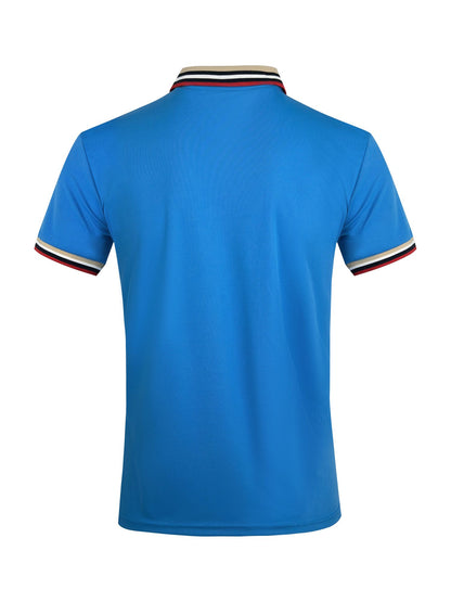 Men Summer Solid Casual Office Breathable Cotton Polo Shirt Fashion Brand Male Business High Quality Striped Short Sleeve Top