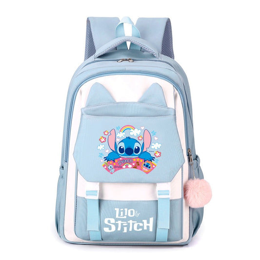 Stitch Backpack, Cartoon Kawaii Schoolbag, Cute Large Capacity Outdoors Daypack School Supplies Travel Bookbag Birthday Gift