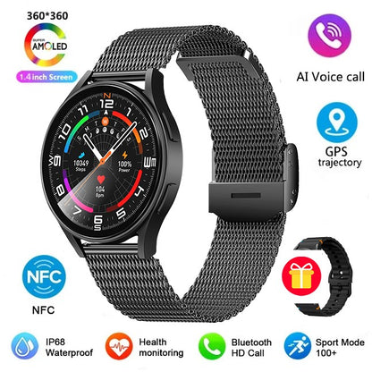 2025 New Men's Health Smart Watch GPS Blood Oxygen Blood Pressure Heart Rate Monitoring Bluetooth Call Women's Sports Smartwatch