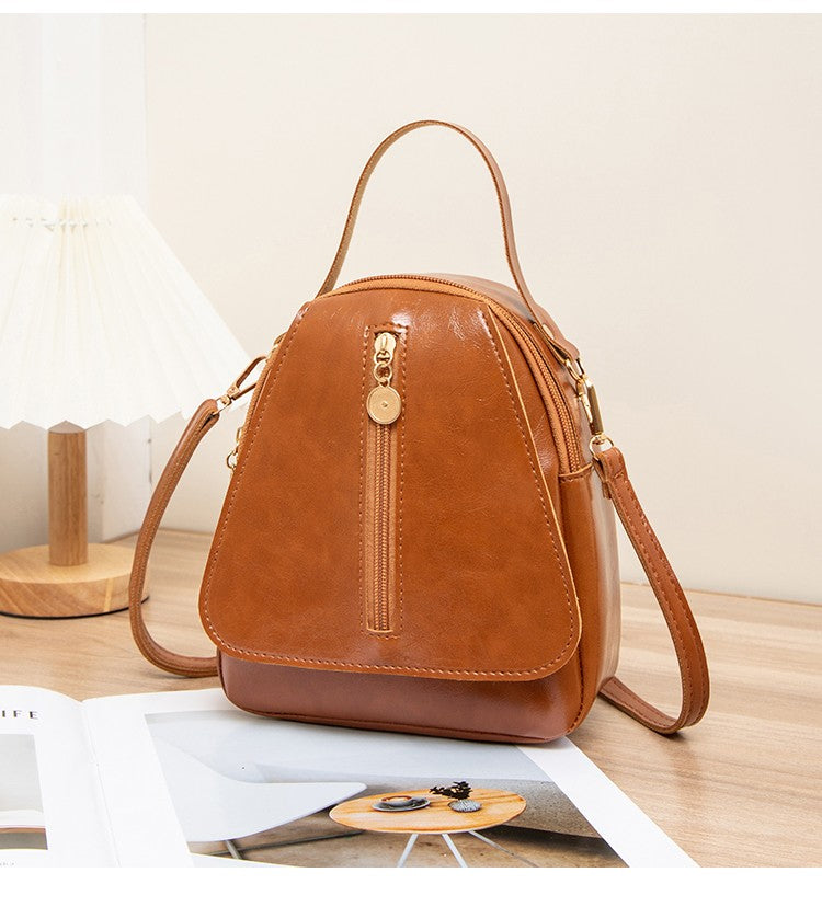 Fashion Women Mini Backpack Solid Color Soft Pu Small Backpacks Female Casual Outdoor Travel Rucksack School Baskpack for Girls