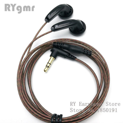 Fone de ouvido intra-auricular original RY4S de 15mm com som de qualidade musical Fone HIFI (fone estilo MX500) Cabo hifi de 3,5mm com conector em L