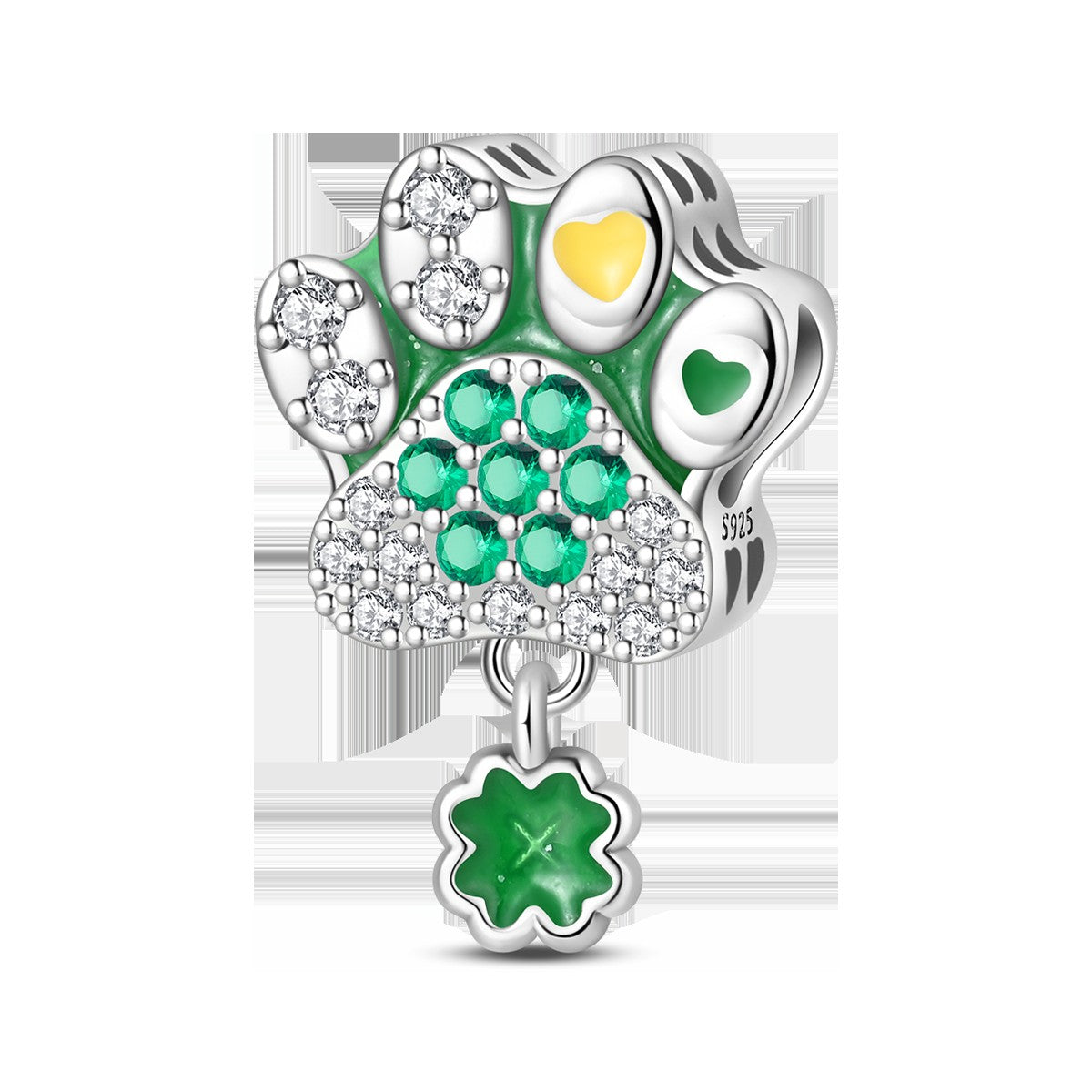 925 Sterling Silver Green Series Flower Tree Apple Pendant DIY Fine Beads Fit Original Charms Bracelet Women Jewelry Diy