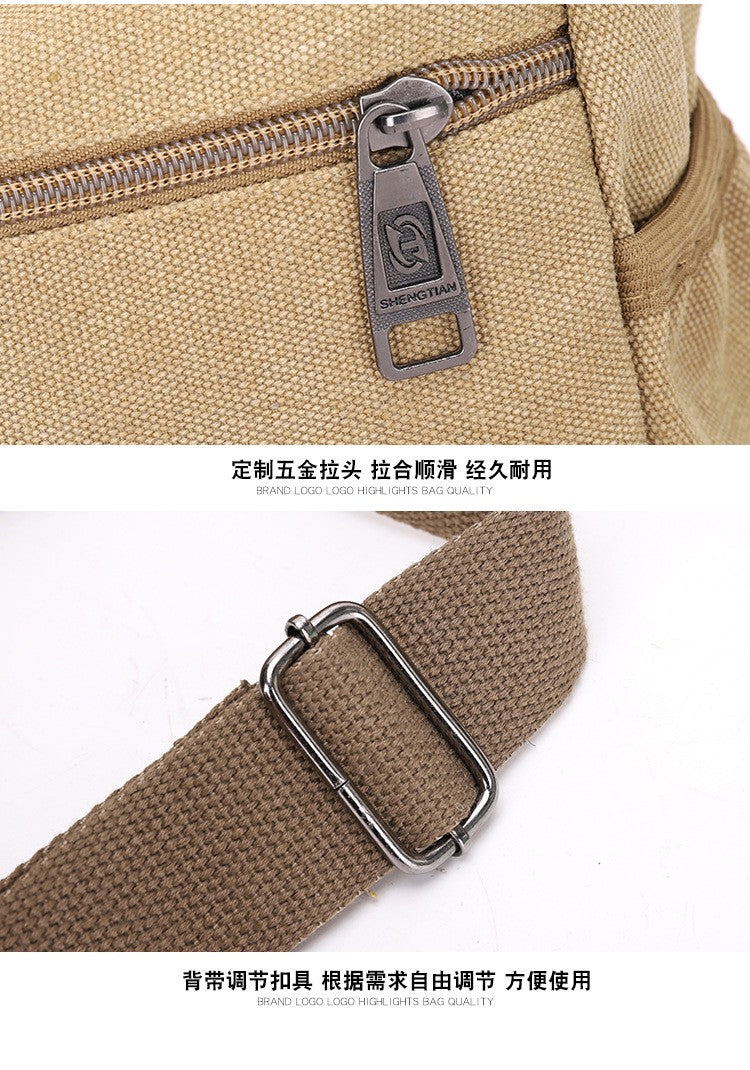 Men's Canvas Messenger Bag Single Shoulder High Quality Crossbody Bag Messenger Bag Commuter Travel Daily Use With Compartment