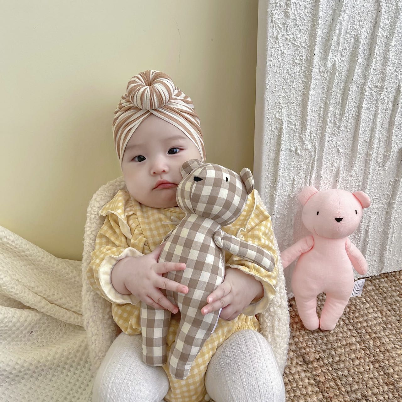 2024 New Little Bear Cloth Art Doll Cute and Creative Cloth Doll Doll Doll Adorable Baby Comfort Toy