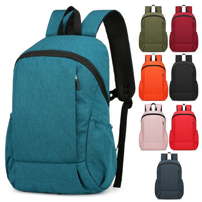 Lightweight solid-color backpacks, outdoor sports backpacks, casual travel bags, student schoolbags