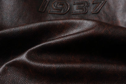 Fashionable Men's Motor Jacket Genuine Cow Leather Coat Male Outerwear Windbreaker Spring Autumn Cloth with Epaulet Brown