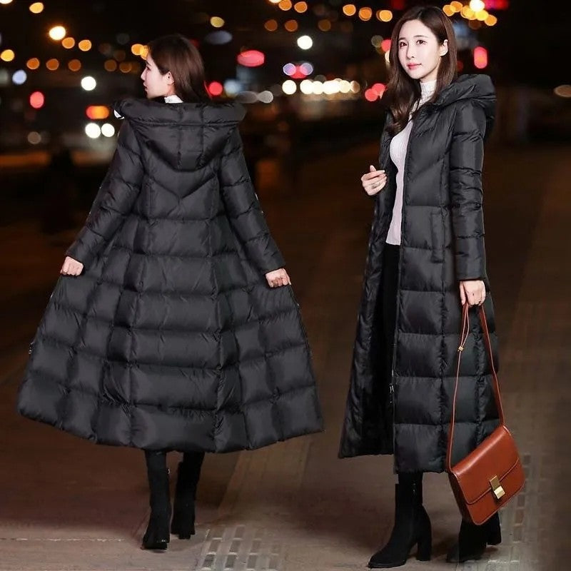 Women Autumn Winter Cotton Coat Korean Loose Long Cotton Padded Jacket Warm Thicken Hooded Parkas Coat 2025 New Women Outwear