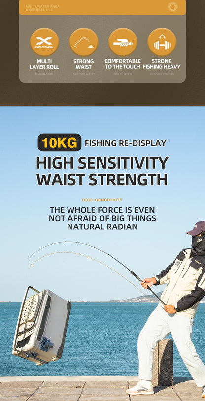 Vara de Pesca de Carretilha e Arremesso Lento ROLLFISH Ocean Boat Jigging Vara de Pesca de Carbono para Isca de Pesca em Água Salgada para Robalo 1.68/1.8/1.98M
