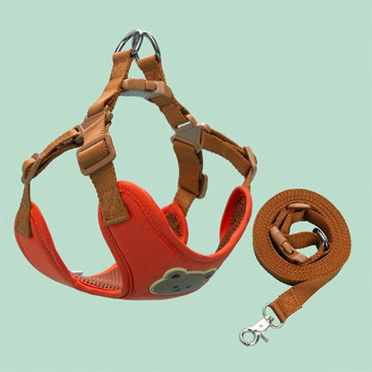 Creative Cute Pet Harness Leash Anti-Escape Adjustable Cat Chest Strap Vest No Pull Dog Collar Harness For Small Medium Dog Cat
