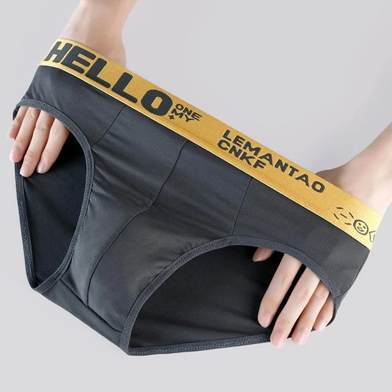 Random 5Pcs/set Men's Briefs Sexy Letter Waist Underwear Casual Comfortable Breathable Briefs Solid Color Underpants Men Panties