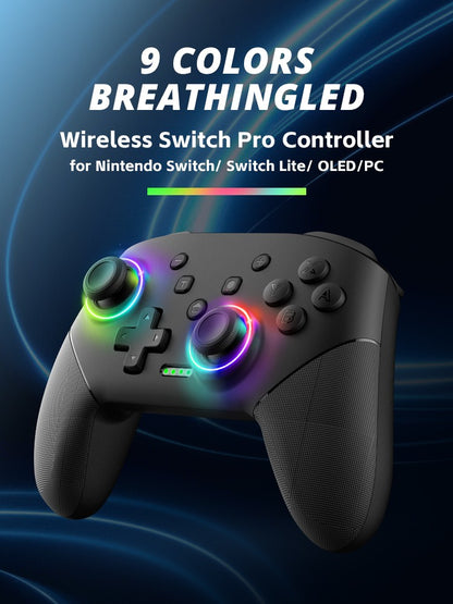 DATA FROG Wireless Controller For Switch OLED/Lite Console Pro Gamepad with 1000Mah Battery Programmable Turbo Function
