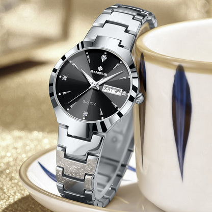 BANGWEI 2026 NEW Women's Watch Fashion Waterproof Luminous Elegant Weekly Calendar Exquisite women's quartz wrist watch reloj