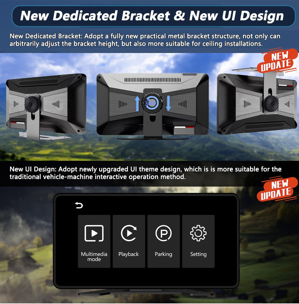 4 Channel 10.1 Inch Truck Bus Vehicle DVR MP5 With 4 PCS AHD 1080P Camera Surveillance Video Parking Recorder Monitor System Kit